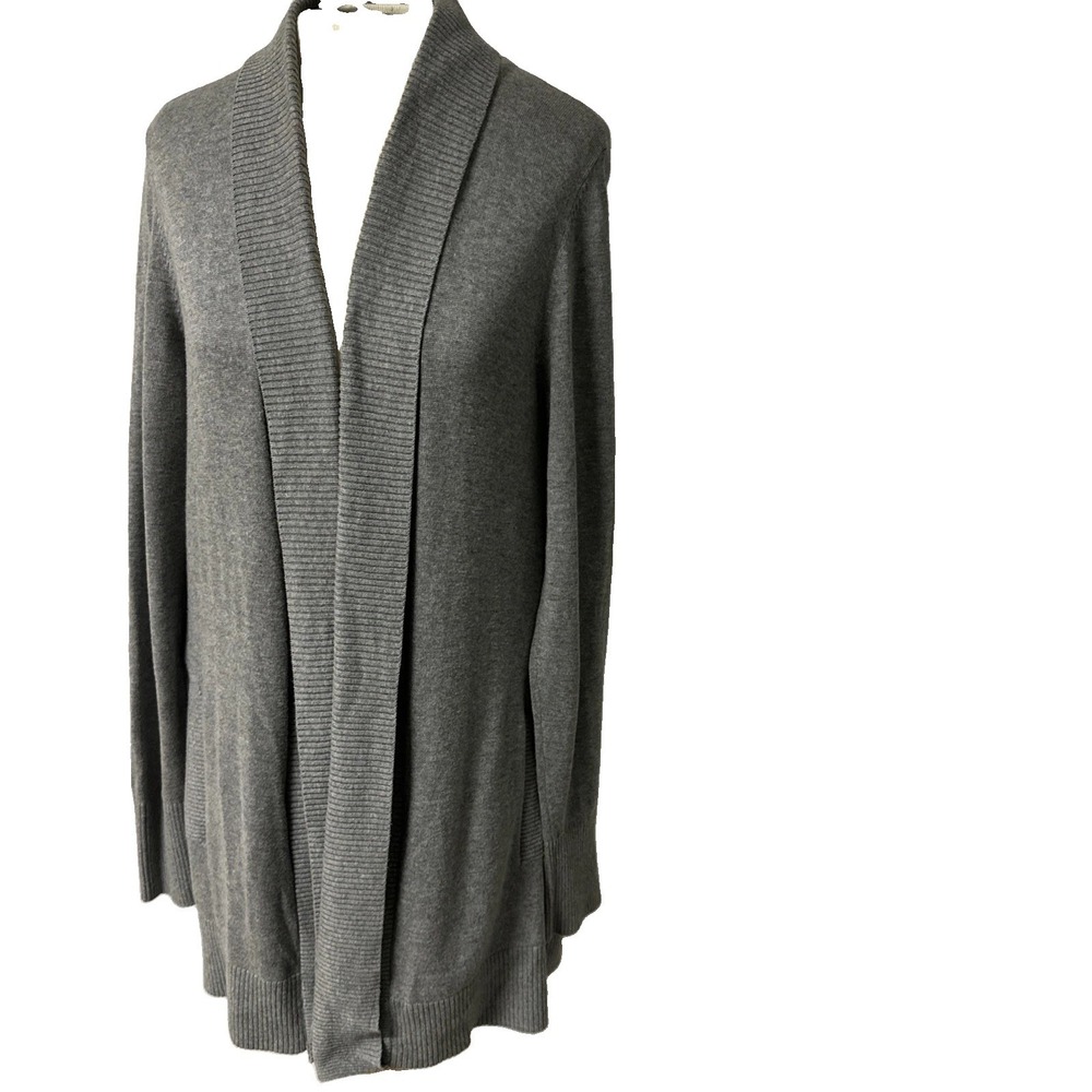 Lands' End Open Front Cardigan  Women's Sz Small Gray Color
